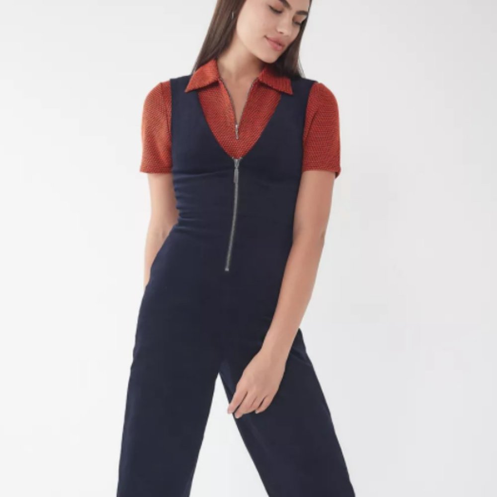 BDG Corduroy Zip-Front Jumpsuit
